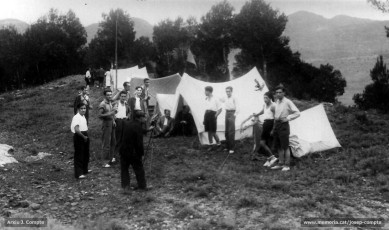 Acampada a Sant Vicenç de Castellet, any 1934.