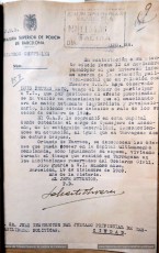 19/12/1939. Informe de la Jefatura Superior de la Policia de Barcelona